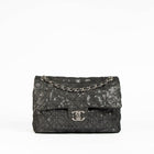 Chanel Black Sequin Mesh Large Flap Bag